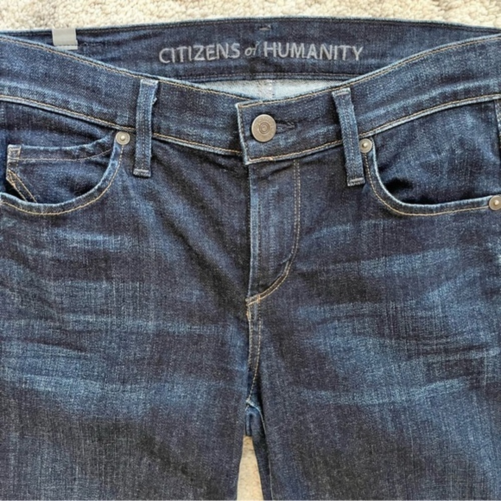 Citizens of Humanity Slim Fit Stretch Jeans-Dark Wash Blue-Women US Size 26 - Picture 2 of 15